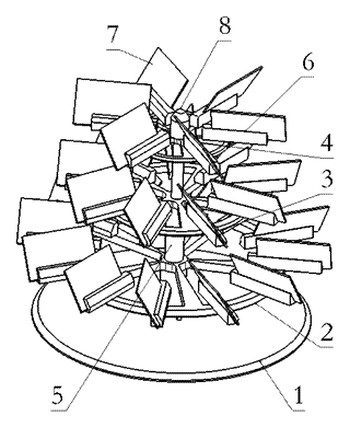 Rotating Tower Business Card Holder with Tiered Runners - Patent Fig. 1