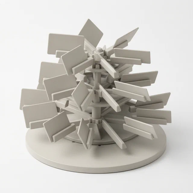Rotating Tower Business Card Holder with Tiered Runners - product render