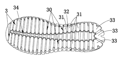 Resilient Support Sole with L-Shaped TPU Supporters and Ribbed Outsole - Patent Fig. 5