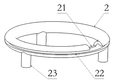 Carousel Business Card Holder with Rolling Card Trays on Twin Ring Tracks - Patent Fig. 3