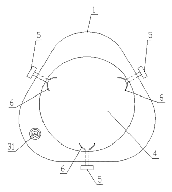 Surveying Tripod with Bevel-Gear Micro-Leveling and Circular Bubble Scale - Patent Fig. 2