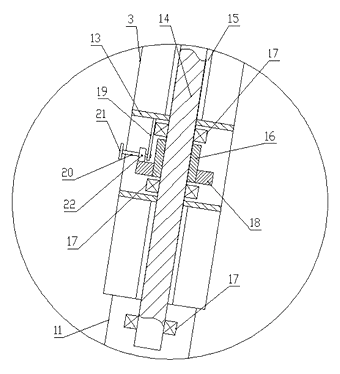 Surveying Tripod with Bevel-Gear Micro-Leveling and Circular Bubble Scale - Patent Fig. 3