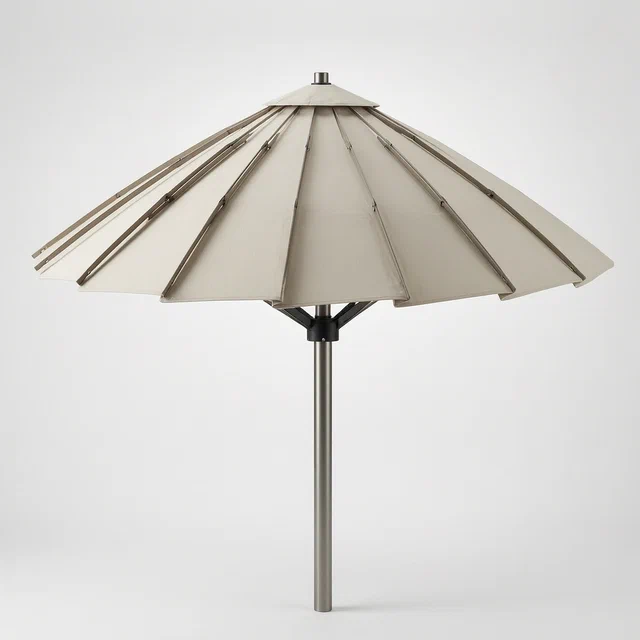 Windproof Sunshade Umbrella with Rotating Overlapping Blades - product render