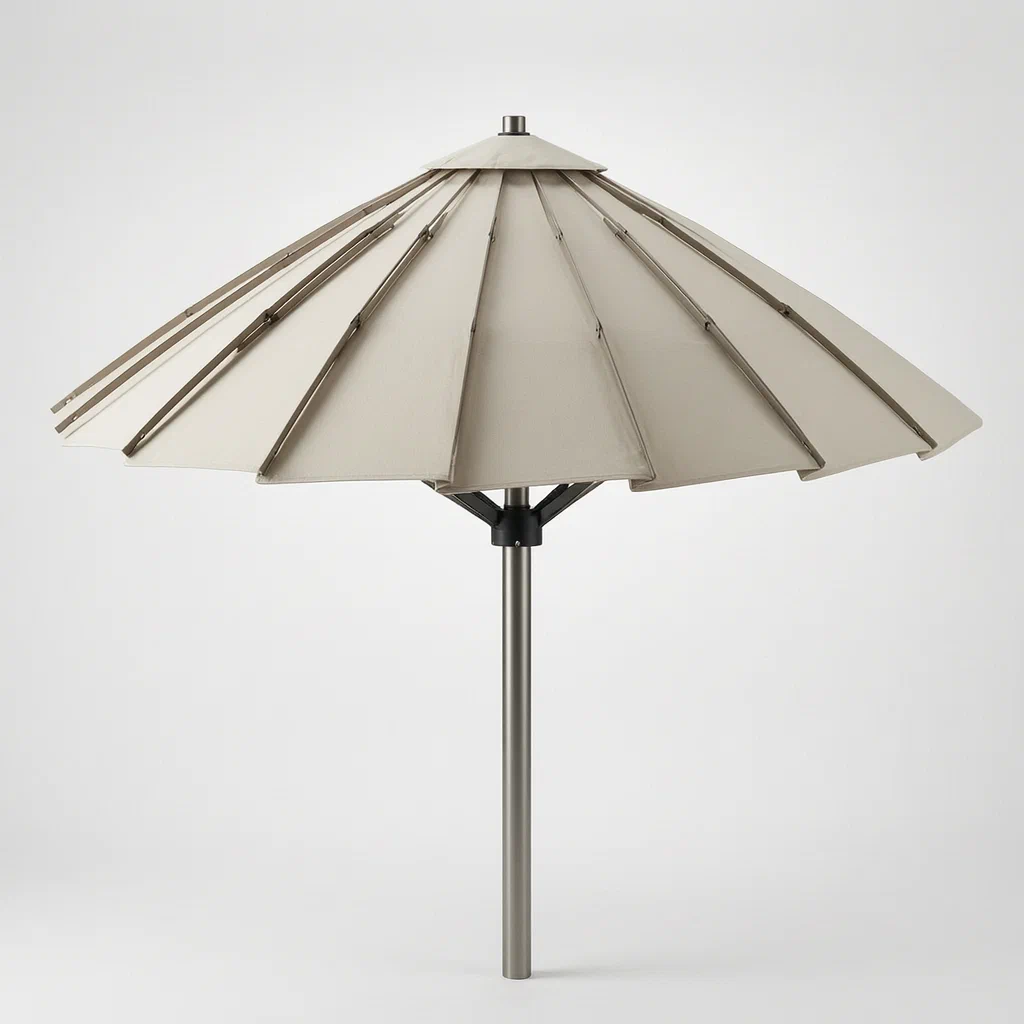 Windproof Sunshade Umbrella with Rotating Overlapping Blades - product render