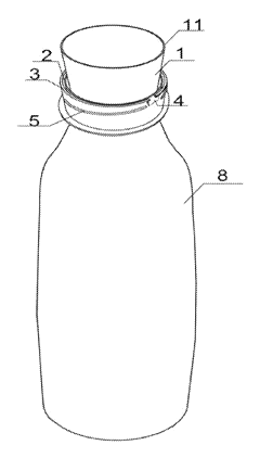 Two-Mouth Shareable Water Bottle with a Pull-Out Second Spout - Patent Fig. 2