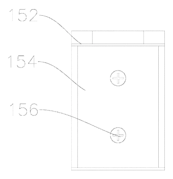 Roller-Activated Inline Skate Brake with Adjustable Shoe Piece - Patent drawing - brake member front view