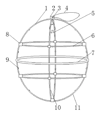 Hollow Toy Ball with Integrated Music Player and Bell - Patent Fig. 1