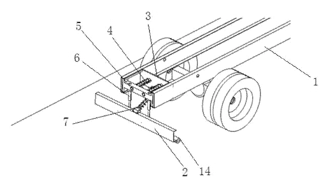 Adjustable Vehicle Rear Bumper Guard with Telescopic Triangle Frame - patent drawing