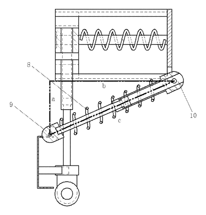 Adjustable Vehicle Rear Bumper Guard with Telescopic Triangle Frame - Patent Fig. 6