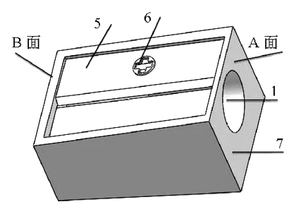Two-Way Pencil Sharpener with Shared Blade and Opposite Cutting Directions - Patent Fig. 1