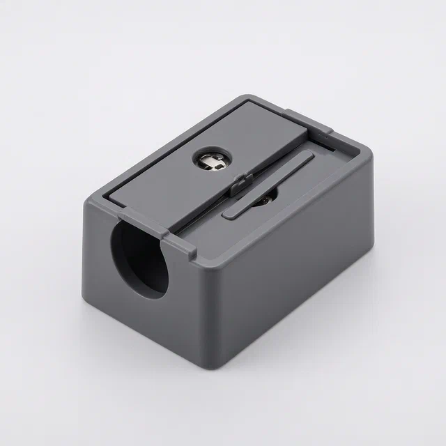 Two-Way Pencil Sharpener with Shared Blade and Opposite Cutting Directions - product render