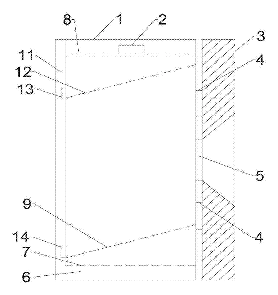 Dust-Collecting Chalkboard Eraser with Rotating Ring Brush and Electrostatic Trap - patent drawing