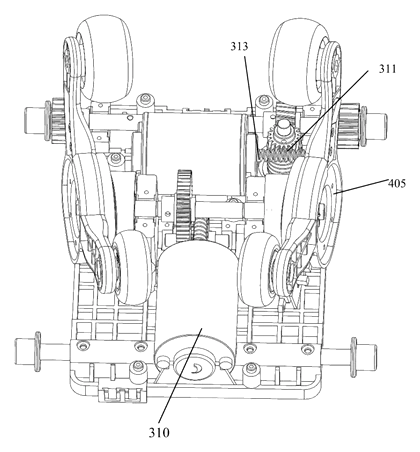 Shoulder-Detecting Massage Chair Mechanism with Forked Swing Arms - Patent Fig. 3