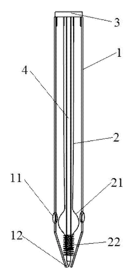 Posture-Correcting Retractable Ballpoint Pen with Finger-Guide Elastic Portions - patent drawing