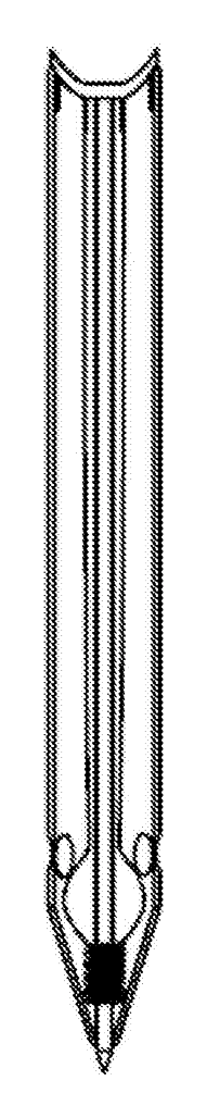 Posture-Correcting Retractable Ballpoint Pen with Finger-Guide Elastic Portions - Patent drawing - ballpoint pen structure when using