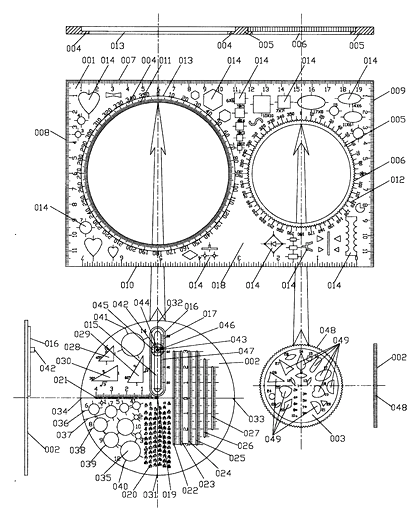 Universal Compass Intelligence Drawing Template - Patent drawing - general structure