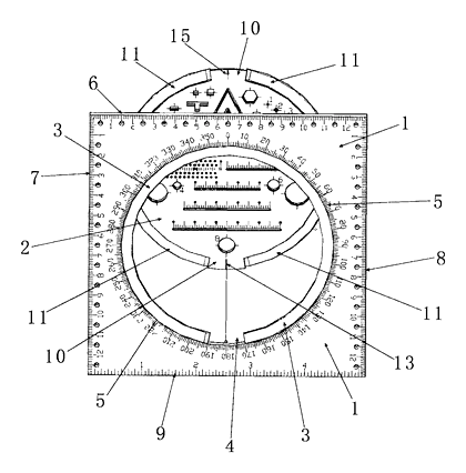 Universal Compass Intelligence Drawing Template - Patent Fig. 5