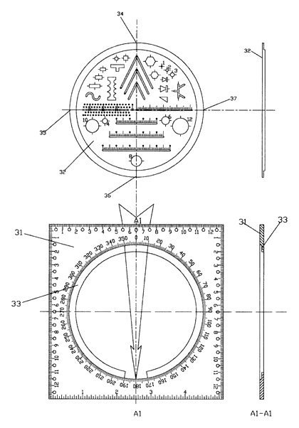 Universal Compass Intelligence Drawing Template - Patent Fig. 8