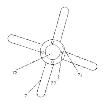 Portable Water Cup with Built-In Motorized Stirring Mechanism - Patent drawing - structural schematic of the stirring head