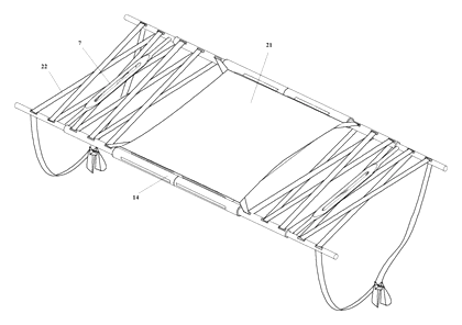 Multifunctional Outdoor Backpack with Built-In Rest Stool and Emergency Stretcher - Patent Fig. 14