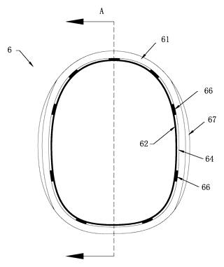 Golf Bag Club Protection Cover with Integrated Injection-Molded Hoop - Patent Fig. 3