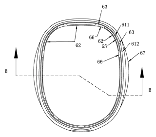 Golf Bag Club Protection Cover with Integrated Injection-Molded Hoop - Patent Fig. 4