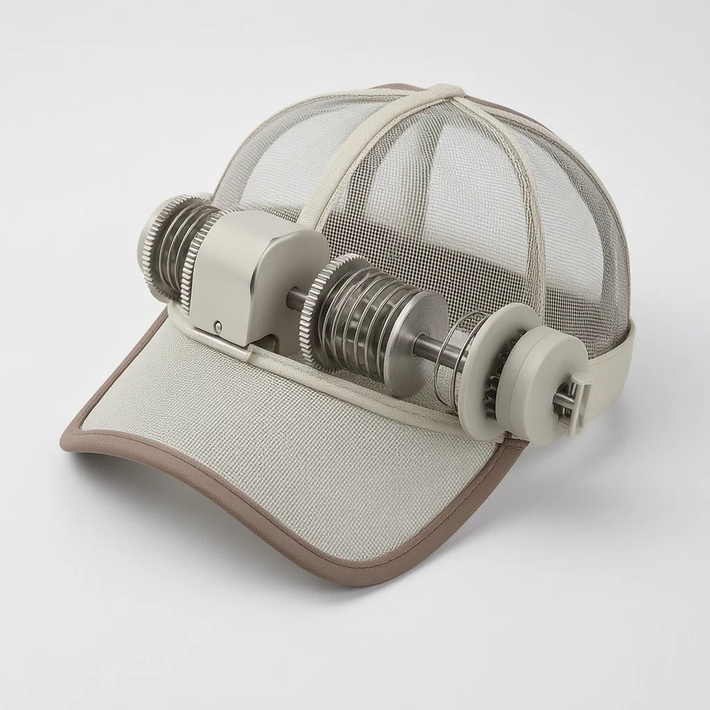 Adjustable Anti-Mosquito Hat for Outdoor Fishing with Gear Ring - product render