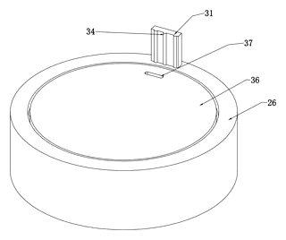 Pot Brush with Adjustable Bristle Length and Gear-Driven Rotation - Patent Fig. 4