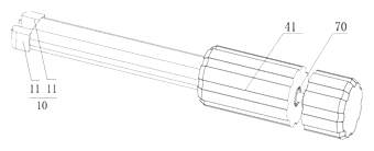 Wrench and Screwdriver Combined Two-Purpose Tool - Patent drawing - internal mechanism