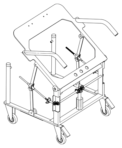 Motorized Toilet Auxiliary Standing Device with Dual Branched Chains - Patent Fig. 4