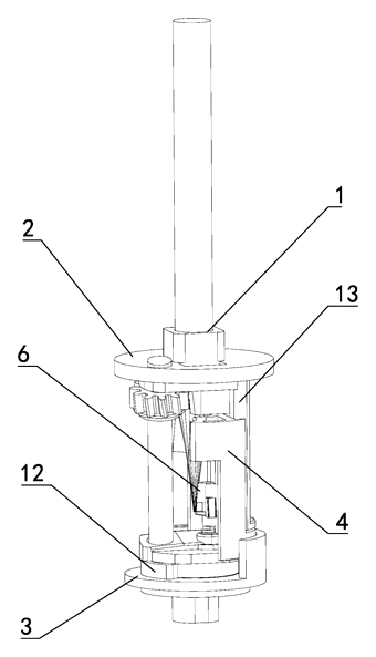 Adjustable Hob Rest for Pencil Sharpeners with Rotating Disk Mechanism - Patent drawing - mechanism detail
