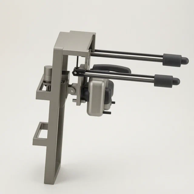 Wall-Mounted Massager with Motorized Lifting and Auto-Folding Armrest - product render