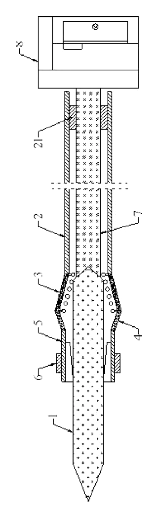 Pencil Extension Sleeve with Spring-Loaded Grip and Built-in Sharpener - Patent Fig. 1