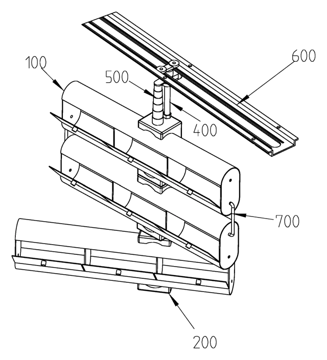 Motorized Height-Adjustable Children's Cabinet with Arc-Shaped Panels - patent drawing