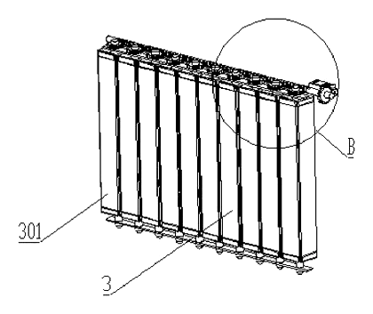 Four-Sided Rotating Advertisement Display Board with Elastic Linkage - Patent Fig. 2