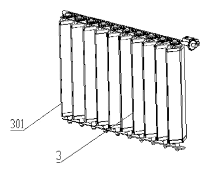Four-Sided Rotating Advertisement Display Board with Elastic Linkage - Patent drawing - column mechanism