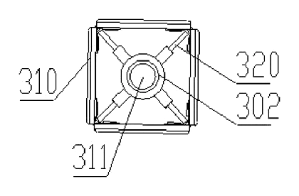 Four-Sided Rotating Advertisement Display Board with Elastic Linkage - Patent Fig. 6