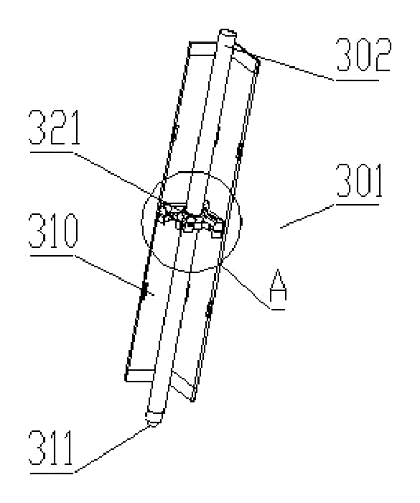 Four-Sided Rotating Advertisement Display Board with Elastic Linkage - Patent Fig. 7