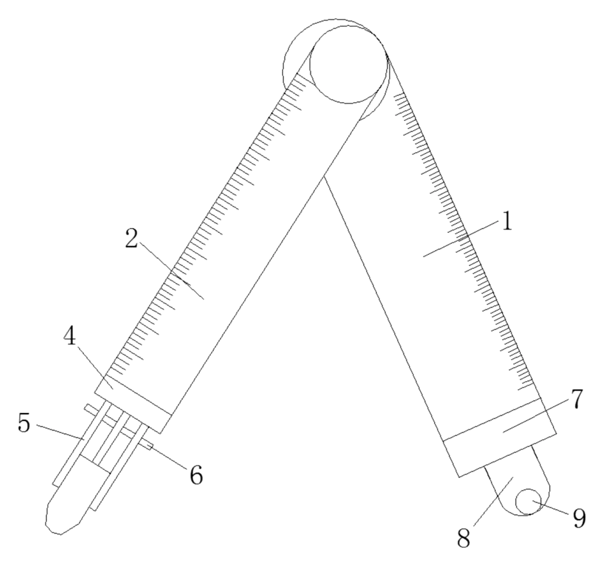 Teaching Compass Ruler with Magnetic Pivot and Suction Cup Center - patent drawing