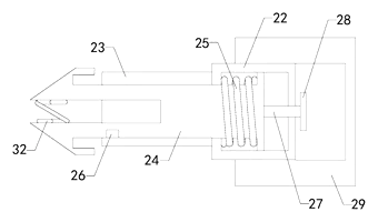 Anti-Tamper Automobile License Plate Frame with Gear-Driven Fastening Plates - Patent Fig. 4