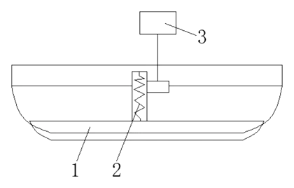 Ice Skate with Retractable Blade Guard and Fall-Detection Actuator - Patent drawing - skate in guard position