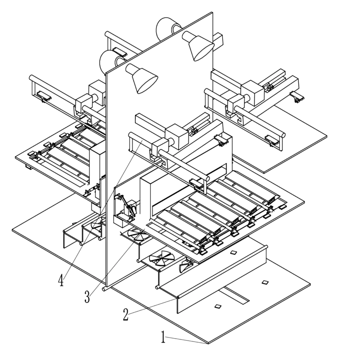 Automated Folding Store Shelf That Pushes Products Up to the Customer - patent drawing