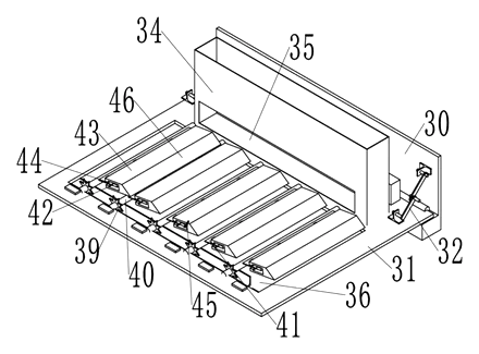 Automated Folding Store Shelf That Pushes Products Up to the Customer - Patent Fig. 6