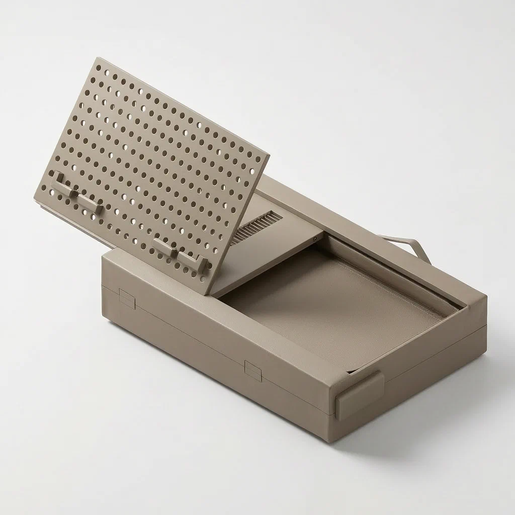 Intelligent Notebook Computer Support Bag with Integrated Stand - product render
