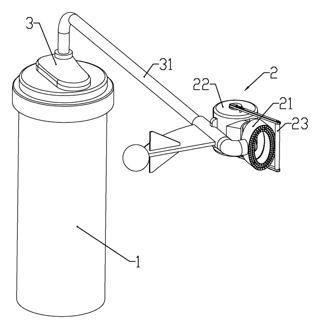 Handheld Automatic Bubble Tube with Mechanical Liquid Feed - patent drawing