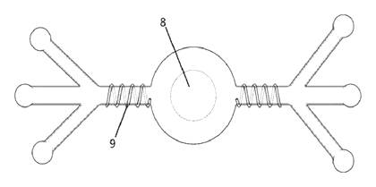 Lightweight Air Cushion Shoe with Automatic Gas Circulation - Patent drawing - exploded view of the sole components