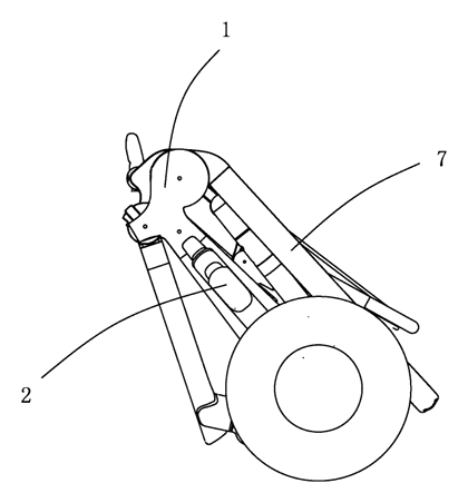 Folding Frame for Baby Strollers with Sliding Wheel Linkage - Patent Fig. 13
