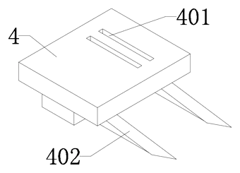 Silicone Garden Digging Glove with Modular Blade and Tool Connectors - Patent drawing - mounting piece detail