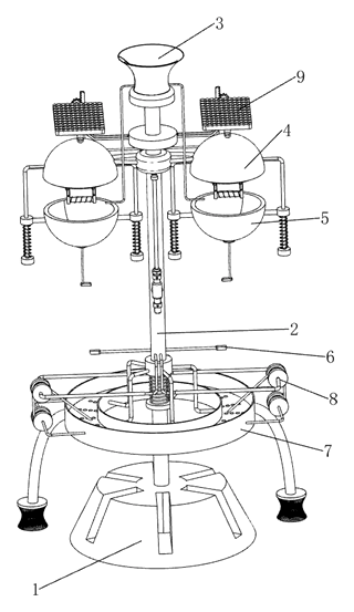 Garden Pest Control Lamp with Rainwater Cleaning and Irrigation - Patent Fig. 1