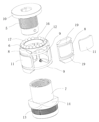 Extendable Support Leg and Monopod with Single-Knob Locking - Patent Fig. 7